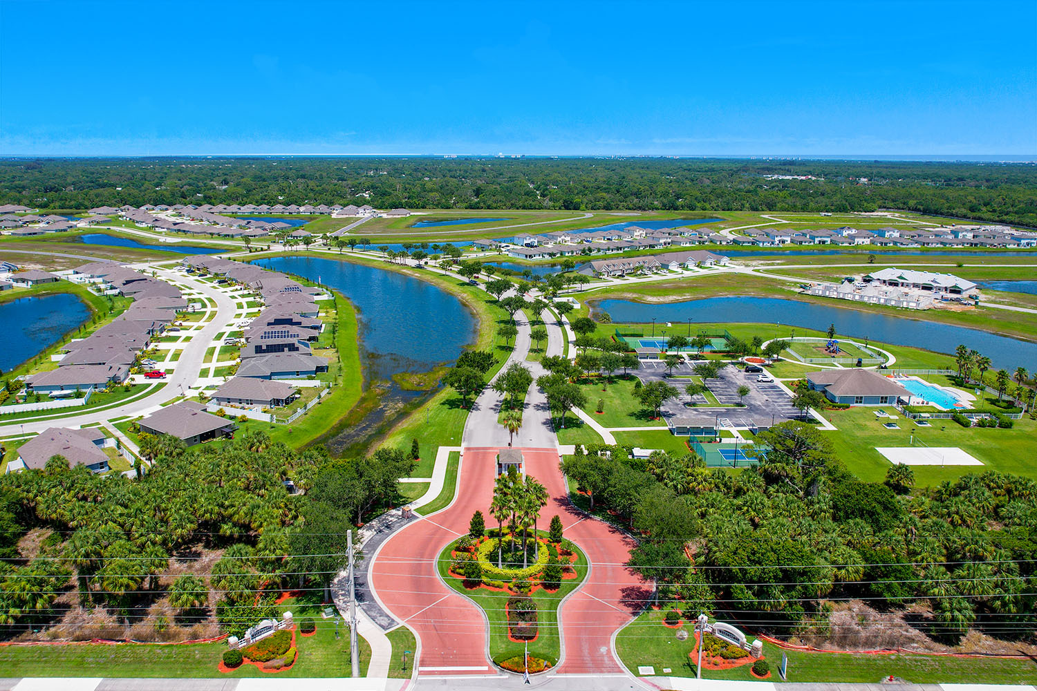 Aerial view of Waterstone community